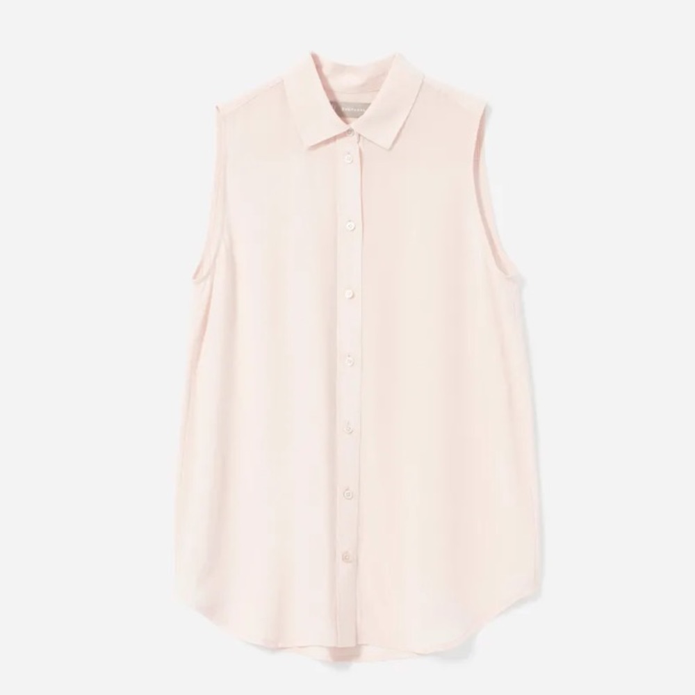 Everlane Clean Silk Relaxed Sleeveless Shirt